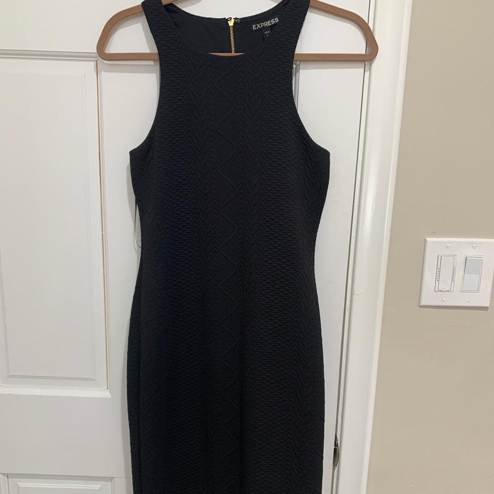 Black midi dress